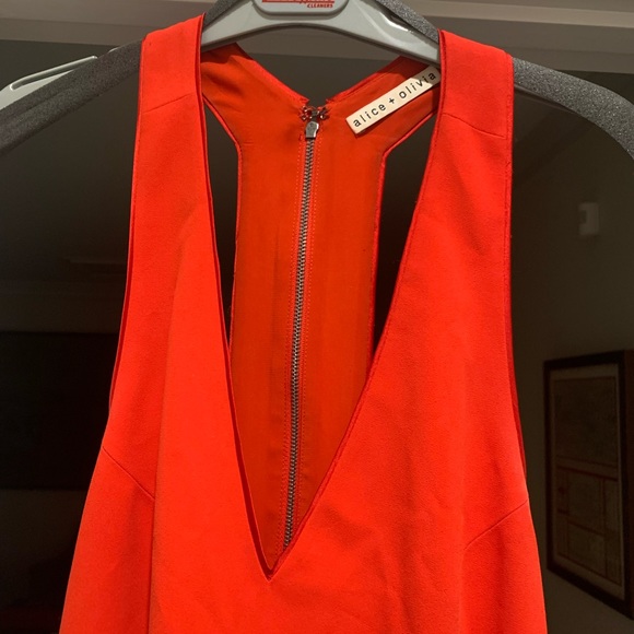 Alice + Olivia short red/orange dress, size M - Picture 2 of 3